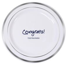 Studio Congrats Premium Banded Plastic Plates
