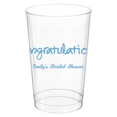 Studio Congratulations Clear Plastic Cups
