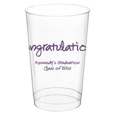 Studio Congratulations Clear Plastic Cups