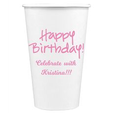 Studio Happy Birthday Paper Coffee Cups