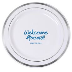 Studio Welcome Aboard Premium Banded Plastic Plates