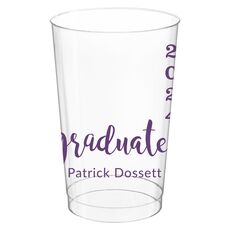 Graduate and Year Graduation Clear Plastic Cups