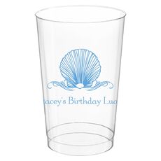 Graceful Seashell Clear Plastic Cups