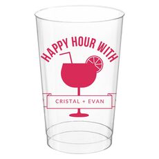 Happy Hour Margarita Clear Plastic Cups