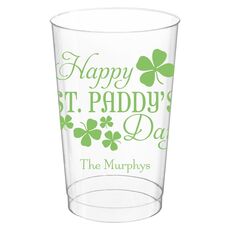 Happy St. Paddy's Day Clear Plastic Cups
