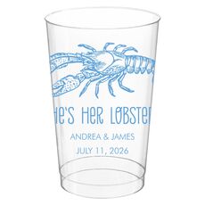 He's Her Lobster Clear Plastic Cups