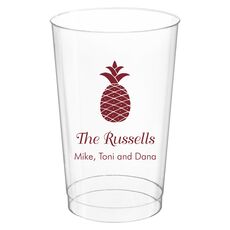 Hawaiian Pineapple Clear Plastic Cups