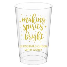 Making Spirits Bright Clear Plastic Cups
