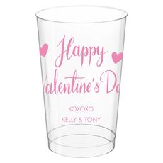 Happy Valentine's Day Clear Plastic Cups