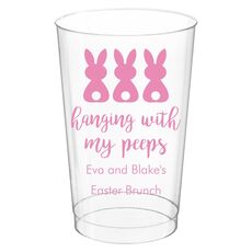 Hanging With My Peeps Easter Clear Plastic Cups