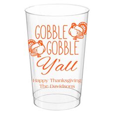 Gobble Gobble Y'all Clear Plastic Cups