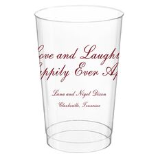 Love and Laughter Clear Plastic Cups