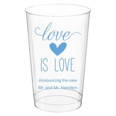 Love is Love Clear Plastic Cups