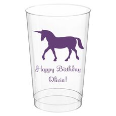 Magical Unicorn Clear Plastic Cups