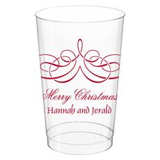 Magnificent Scroll Clear Plastic Cups