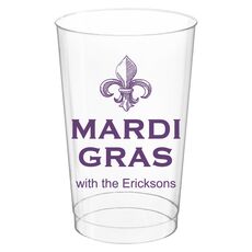 Mardi Gras Clear Plastic Cups