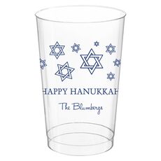 Modern Jewish Star Galaxy Clear Plastic Cups