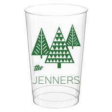 Modern Trees Clear Plastic Cups