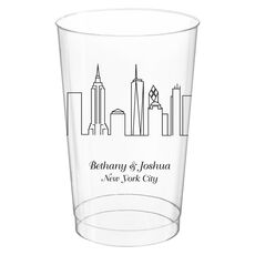 New York City Skyline Clear Plastic Cups
