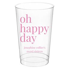 Oh Happy Day Clear Plastic Cups