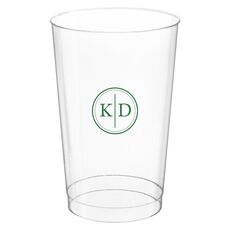 Petite Dotted Circle Duogram Clear Plastic Cups