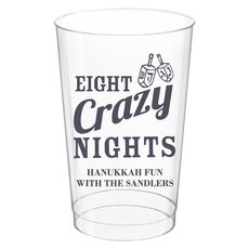 Eight Crazy Nights Clear Plastic Cups