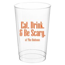 Eat Drink & Be Scary Clear Plastic Cups