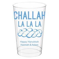 Challah La La La Clear Plastic Cups
