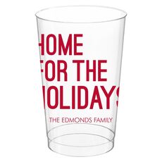 Home For The Holidays Clear Plastic Cups