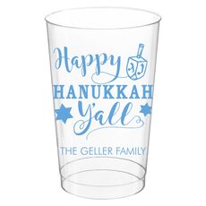 Happy Hanukkah Y'all Clear Plastic Cups
