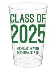 Proud Class of Graduation Clear Plastic Cups