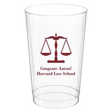 Scales of Justice Clear Plastic Cups