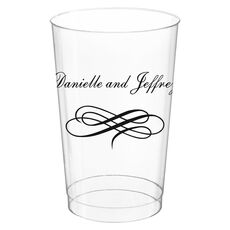 Scrolled Coronation Clear Plastic Cups