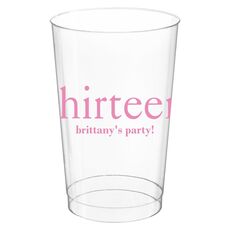 Select Your Big Number Clear Plastic Cups