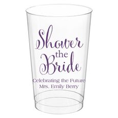 Shower The Bride Clear Plastic Cups