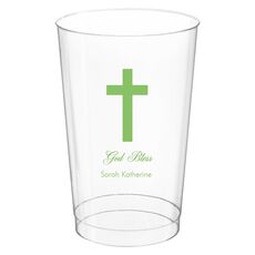 Simple Cross Clear Plastic Cups