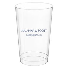 Small Text Clear Plastic Cups