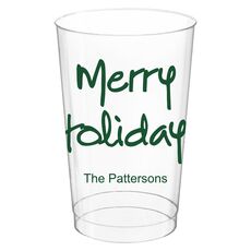 Studio Merry Holidays Clear Plastic Cups