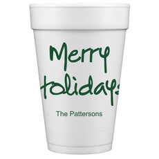 Studio Merry Holidays Styrofoam Cups
