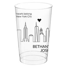 We Love New York City Clear Plastic Cups