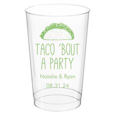 Taco Bout A Party Clear Plastic Cups