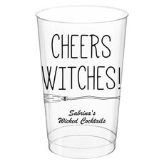 Cheers Witches Halloween Clear Plastic Cups