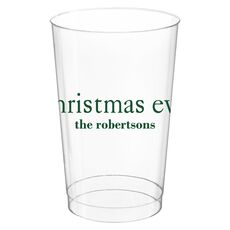 Big Word Christmas Eve Clear Plastic Cups