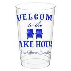 Welcome to the Lake House Clear Plastic Cups