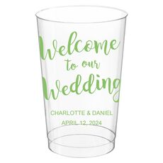 Welcome to our Wedding Clear Plastic Cups
