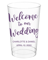 Welcome to our Wedding Clear Plastic Cups