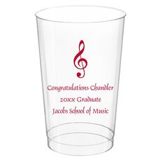 Treble Clef Clear Plastic Cups