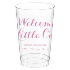 Welcome Little One Clear Plastic Cups