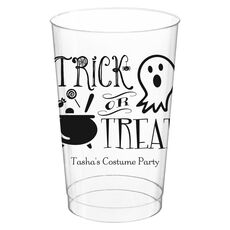 Trick or Treat Clear Plastic Cups