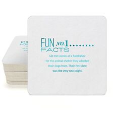 Just the Fun Facts Square Coasters